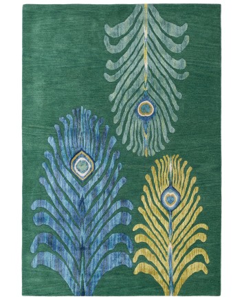 PEACOCK FEATHER GREEN 2.40m x 1.70m