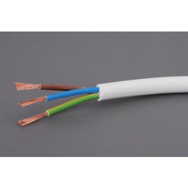 White PVC Flexible Cable 3183Y 3 core 2.5mm (cut by the metre)