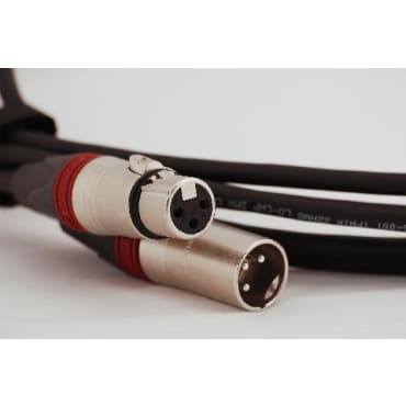 StageCable DMX 3pin Cable + XLR 3pin Plug & Socket - 1m