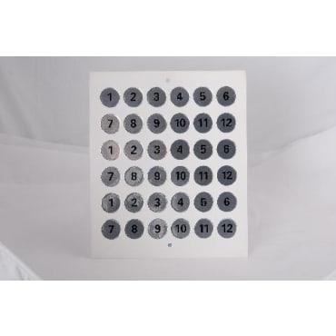 StageStore Silver Numbers Round Self Adhesive - 5 sets of 1 to 12