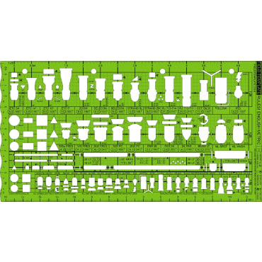 Field Template RULES! English Metric Lighting Stencil 1:50 & 1:25