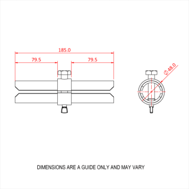 Doughty T25100 Internal Scaffold Joint Pin 48mm Pipe Joiner Diagram Stage Electrics