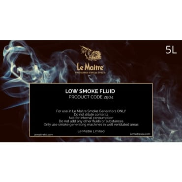 Le Maitre 2904 Low Lying Smoke Fog Fluid 5L Stage Electrics