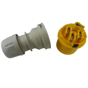 PCE 014-4 16A 110V 4pin Motor Cable Plug IP44 - Yellow