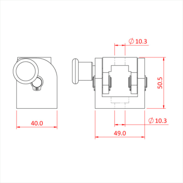 Doughty T85850 Space Saver Black WLL 100Kg Dimension Stage Electrics