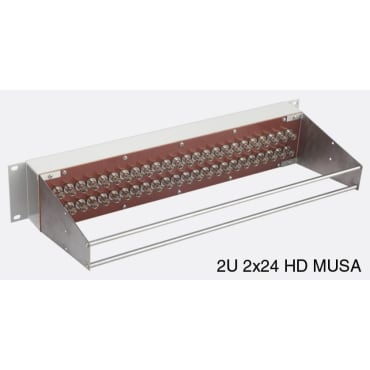 Canford 48-4349 MUSA 3G HD Patch Panel 2U 2x24 MUSA 3G HD - Black