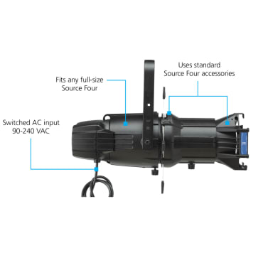 ETC 7068A1211 Source 4WRD Color II Black with Stage Electrics