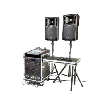 Stage Electrics ENCGPSS2H2L Gold Portable Sound System - 2x Hand Held & 2x Lavalier