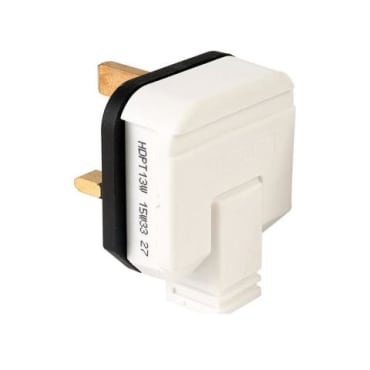 Permaplug HDPT13W 13A Plastic Cable Plug - White