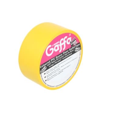 Advance 205639 AT208 Gaffa PVC Dance Floor Tape 50mm x 33m - Yellow