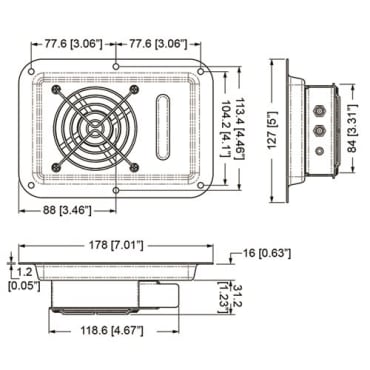 Penn FT80-Q-FC CoolRaC Flightcase Exhaust Fan 80mm / 3"