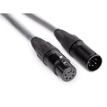 Admiral Staging KCXA5Z025 DMX 5pin Cable + XLR 5pin Plug & Socket - 2.5m- buy now from Stage Electrics