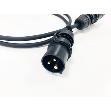 StageCable 16A Cable + 3pin Black Plug & Socket 1.5mm - 10m