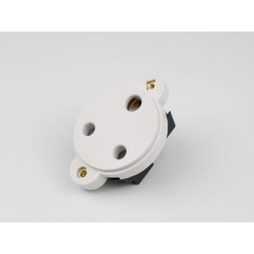 StageStore FM7080 15A Panel Socket Round 1 Gang White