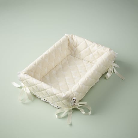 Layette Basket - Rabbit Trellis / Cream