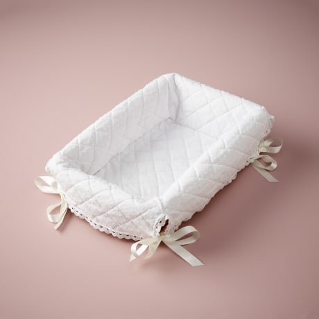 Layette Basket - Spot Voile / White