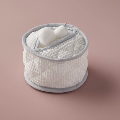 Cotton Wool Holder - Waffle / Grey