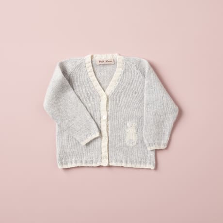 Cashmere Bunny Cardigan - Grey