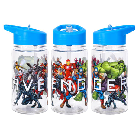 Avengers 450ml Bottle with Straw