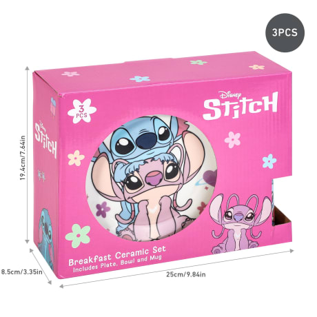 Stitch 3pcs Ceramic Dinner Set