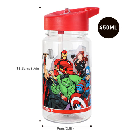 Avengers 450ml Bottle with Straw