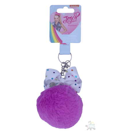 JOJO Bows Pom Pom Purple Keyring