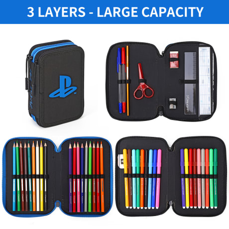 PlayStation Stationery Filled 3 zipp  pencil case