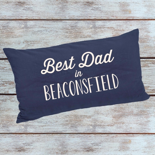 Best Dad in your town embroidered cushion