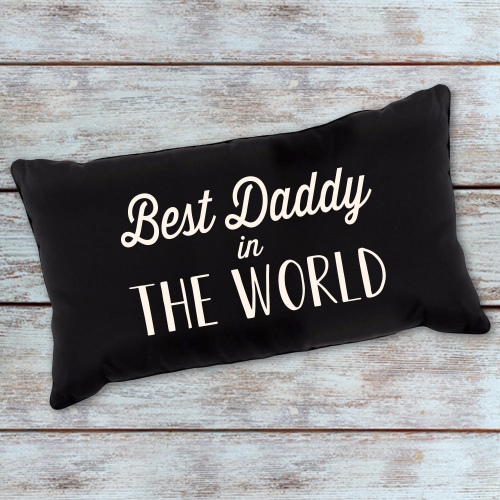 Best Daddy in the world embroidered cushion with duck foam pad