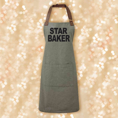Star Baker moss green apron