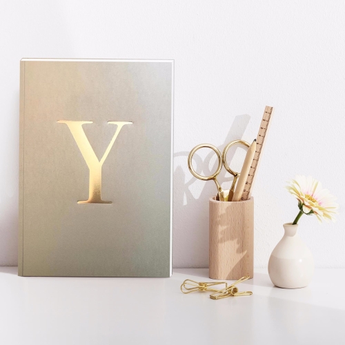 Letter Y Gold Notebook