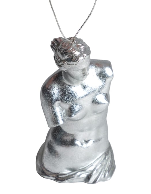 Silver Leaf Venus De Milo Hanging Decoration (to be bought in qtys of 8)