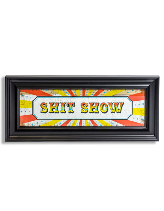 Large Mirrored "Shit Show" Wall Sign