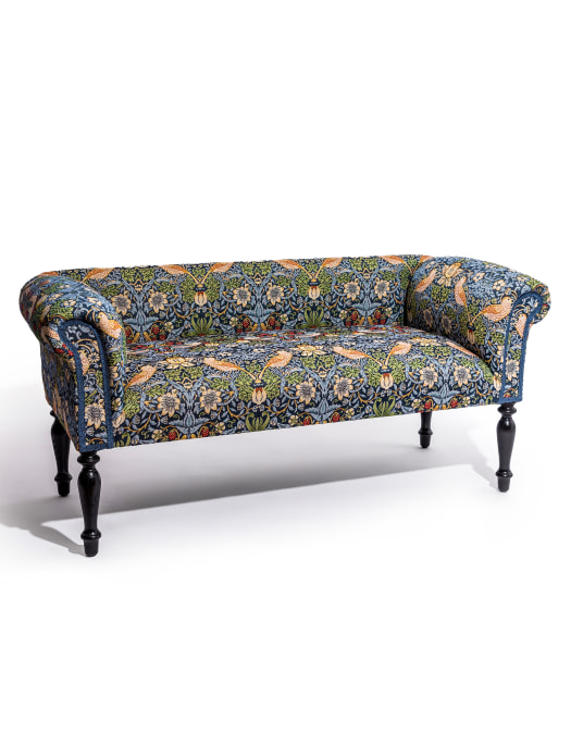 William Morris Strawberry Thief Occasional Sofa - Hand Made in the UK