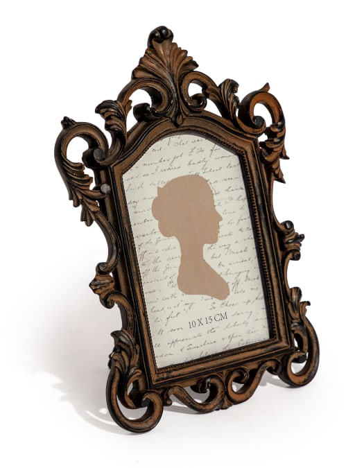 Antique Bronze Ornate Baroque 4x6" Photo Frame