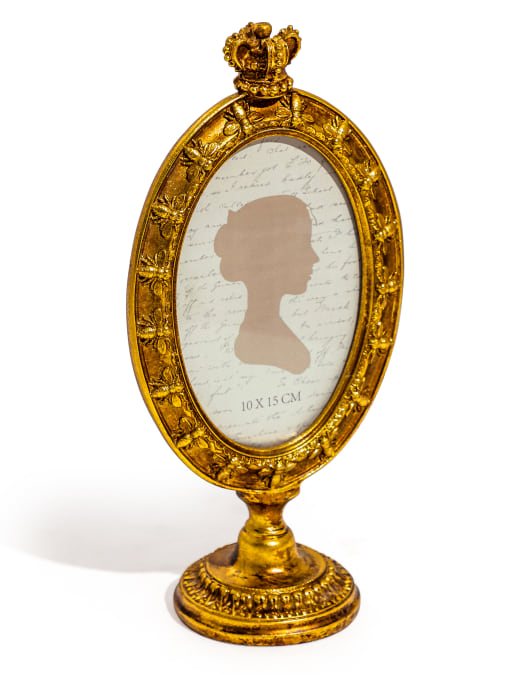 Gold "Queen Bee" 4x6" Photo Frame on Stand