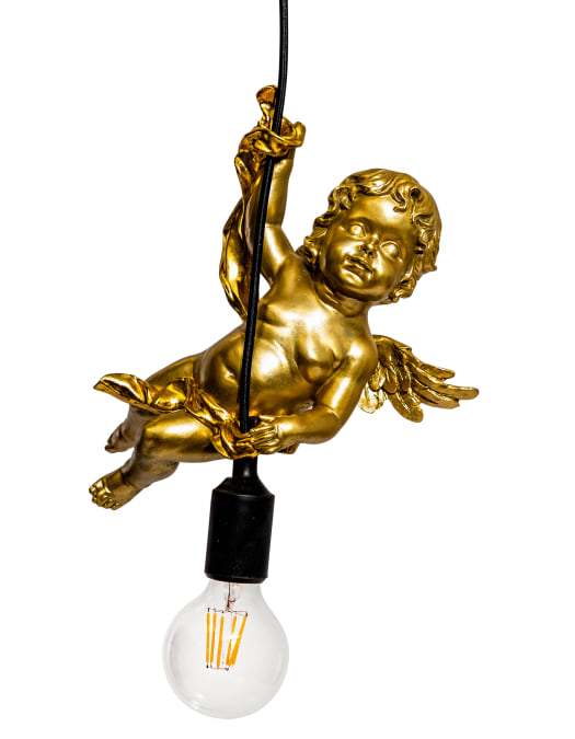 Antique Gold Cherub Ceiling Pendant