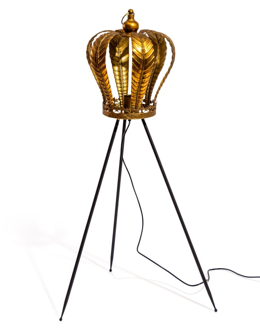 Gold Metal Crown Floor Lamp (to be bought in qtys of 2)