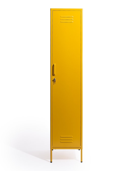 Tall Steel Metal Locker in Mustard Yellow