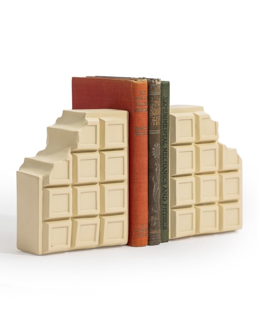 Set of White Chocolate Bars Bookends