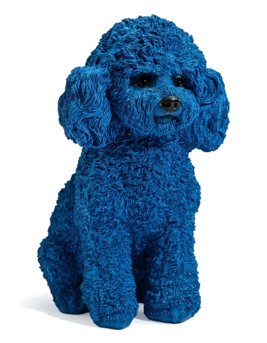 Electric Blue Poodle Ornament