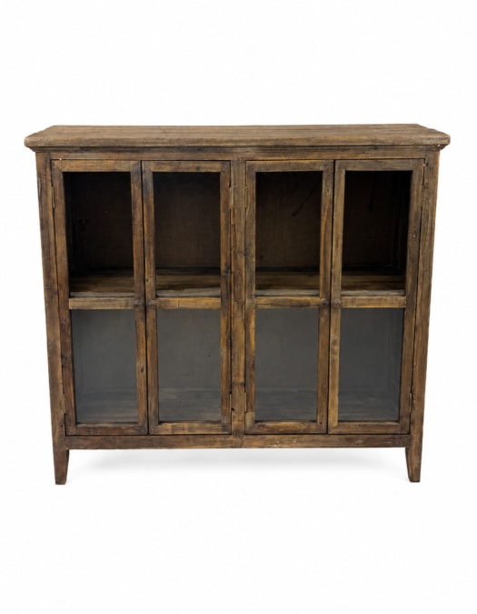 Rustic Wooden "Arundel" Sideboard Cabinet w/ Glass Doors