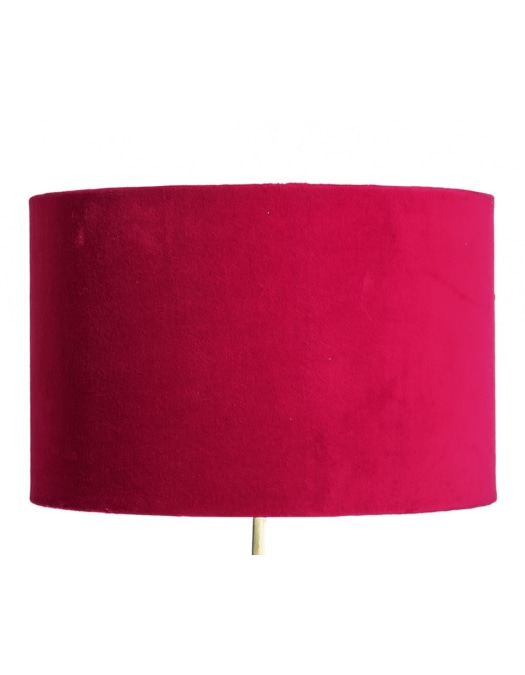 Pink Velvet 40cm Cylinder Shade w/ Gold Inner Lining