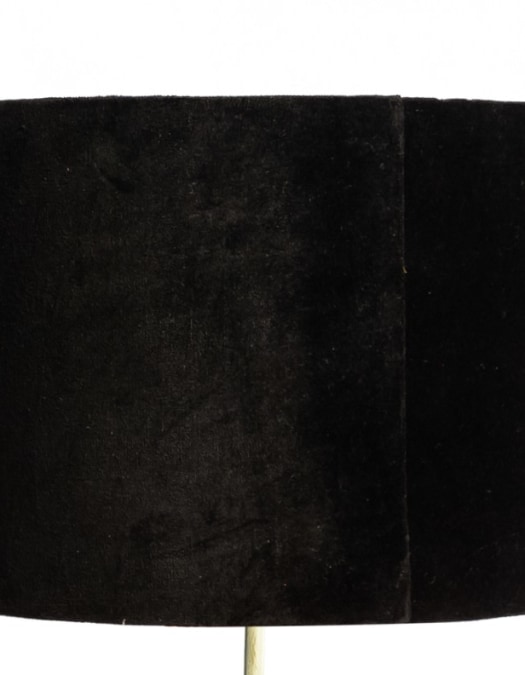 Black Velvet 40cm Cylinder Shade w/ Gold Inner Lining