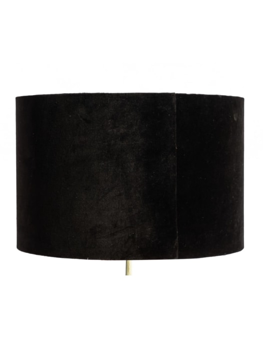 Black Velvet 40cm Cylinder Shade w/ Gold Inner Lining