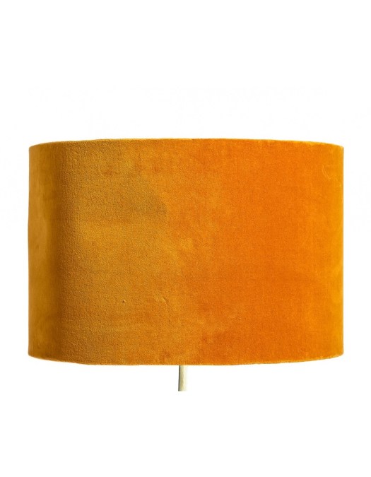 Yellow Ochre 40cm Velvet Cylinder Shade w/ Gold Inner Lining