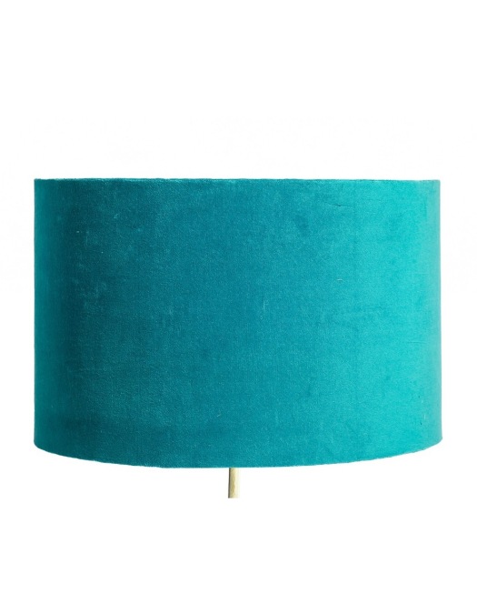 "Ocean" Velvet 40cm Cylinder Shade w/ Gold Inner Lining