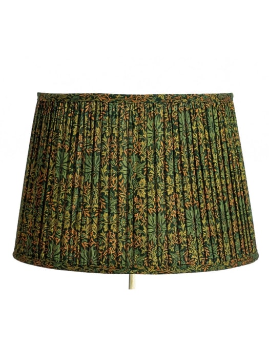 Green "Flower Garden" Gathered / Pleated 40cm Lampshade
