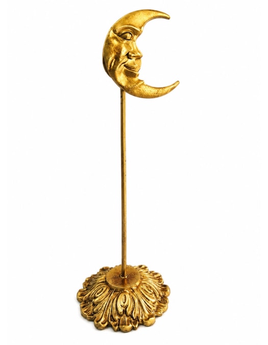 Gold "Moon" Magnetic Card / Photo Holder on Stand