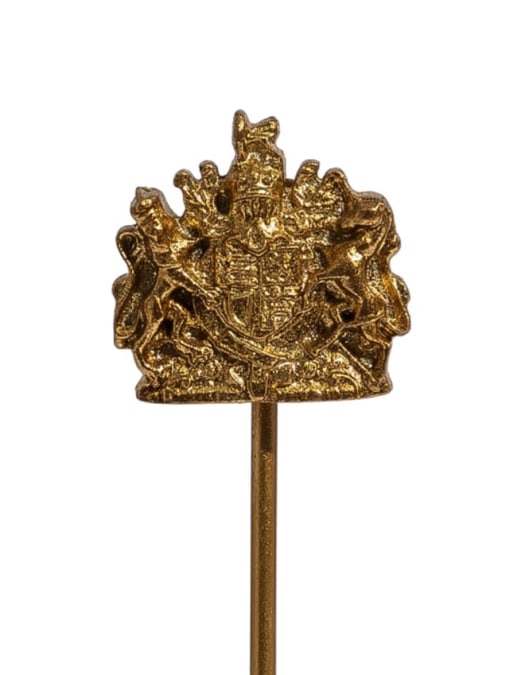 Gold "Coat of Arms" Magnetic Card / Photo Holder on Stand